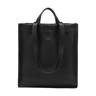 Prada Borsa Tote - Heren - Tassen - Zwart - Maat: ONE Size Leer
