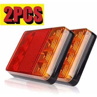 OEM Luces Traseras Led Para Remolque, Luz De Freno Impermeable, Indicador De Se&ntilde;al Universal Para Cami&oacute;n, Caravana, Furgoneta, Barco, Coche, Estilo Advert
