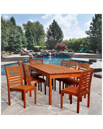 Amazonia Teak elliot 9Pc Patio Dining Set