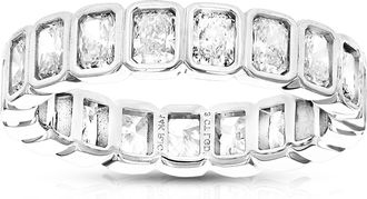 Vir Jewels 3 cttw Radiant Lab Grown Diamond Eternity Ring Wedding Band in 14K White Gold For Women