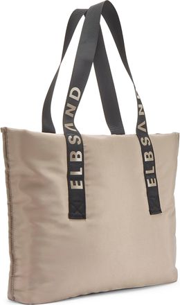 Elbsand Shopper ELBSAND Schultertasche, Damen, Gr. B/H/T: 40cm x 35cm x 10cm, beige (sand), Stoff, Textil, unifarben, Taschen Shopper, grosse Handtasche, Henk