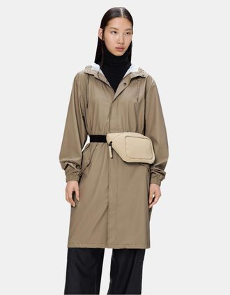 Rains Womens Rains Unisex Fishtail Parka - 133 Beige - Tan - Size: 10/8