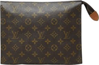 Louis Vuitton Brown Pvc Leather Clutch Bag (Pre-Owned)