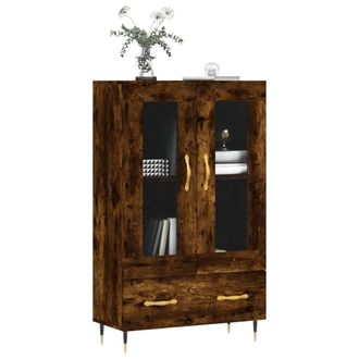 Berkfield Home Highboard Smoked Oak 69.5x31x115 cm Engineered Wood in Brown