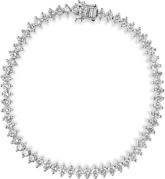 House of Brilliance 14K White Gold 5 1/2 Cttw Round Diamond 2-Prong Tennis Bracelet at Nordstrom