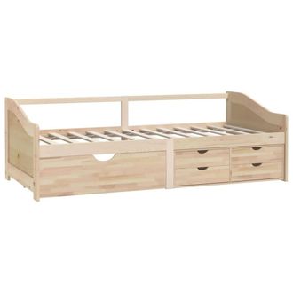Berkfield Home Sturdy 3-Seater Day Bed with Drawers Solid Pinewood 90x200 cm in Light Tan