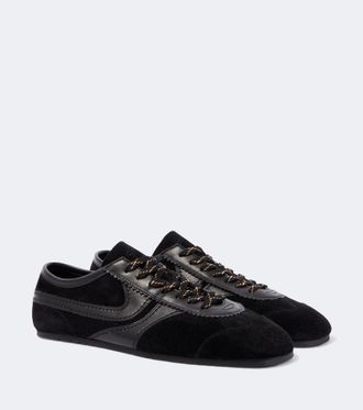 Dries Van Noten Zapatillas de ante con piel