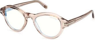 Tom Ford Blue Light Block Geometric Mens Eyeglasses FT5962-B 045 50