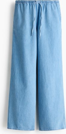 H&M Denimhose mit Kordelzug - Blue