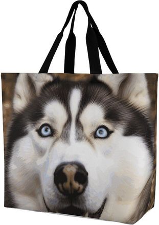 Generic Stupid Husky Dog Shoulder Bag Eco Friendly Carry Bag Lightweight Shoulder Bags For Yoga Camping Beach