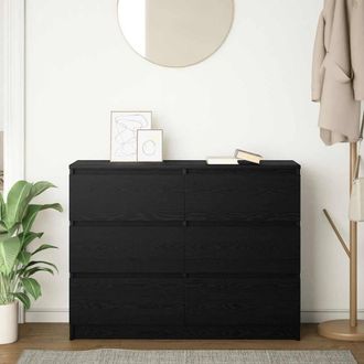 Berkfield Home Sideboard Black Oak 100x35x76 cm Engineered Wood | Size: 100 x 35 x 76 cm