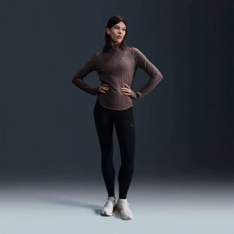 Nike Swift High Waisted 7/8 Running Leggings With Pockets In Black