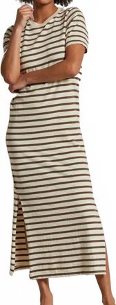 perfectwhitetee Lover Dress In Walnut Stripe