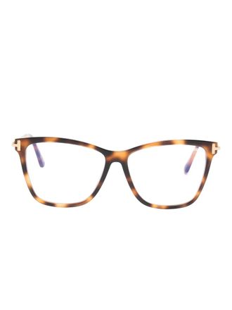 Tom Ford Eyewear Occhiali con montatura geometrica - Marrone