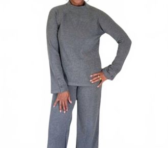bobi Raglan Mock Neck Top In Dark Grey