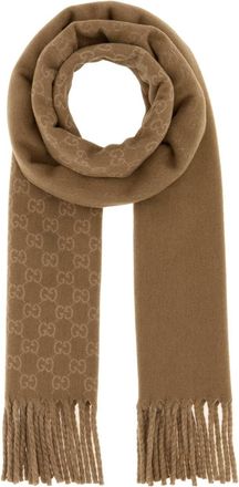 Gucci Embroidered Wool Blend Scarf
