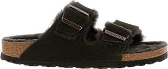 Birkenstock Brown Arizona Shearling Suede Sandals
