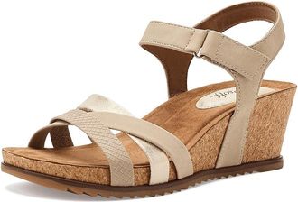 S&ouml;fft Talia Womens Wedge Shoes Beige/Gold : 8.5 B - Medium, Leather/Rubber/Suede