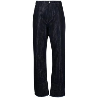 Victoria Beckham Jeans - Dames - Straight fit broeken - Blauw - W26 - Broeken