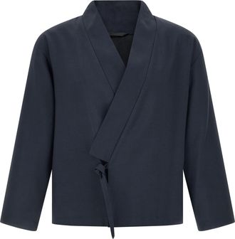 Kenzo Blue Viscose Mens Blazer