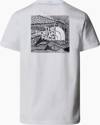 The North Face Mens The North Face Mens T Shirts Box NSE Celebration Crew Neck Graphic Print Summer Tee - White - Size: 42