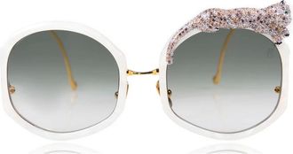 Anna-Karin Karlsson Sunglasses, female, Yellow, Size: 55 MM Pearl Sun Sunglasses