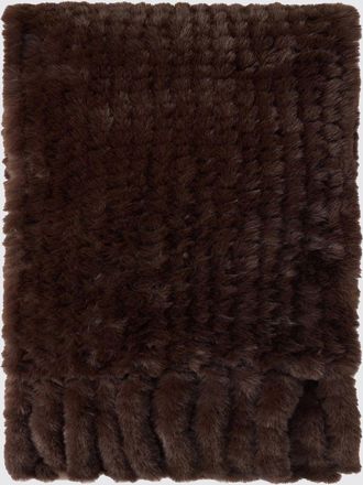 Pinko Geloso Polyester Scarf with Fringed Edges and Applied Logo