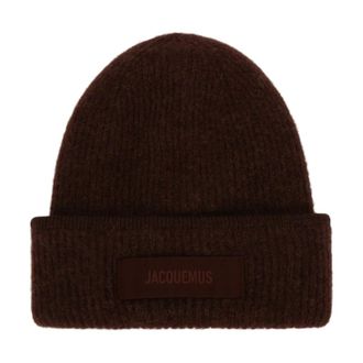 Jacquemus Le Bonnet Gros Grain - Accessories - Hombre - Marr&oacute;n - ONE SIZE