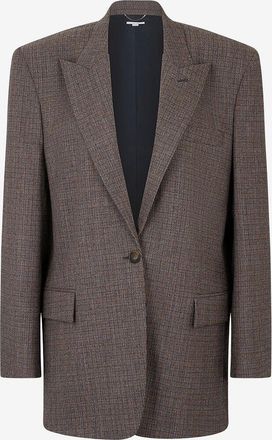 Stella McCartney Einreihiger Oversize-Hahnentrittblazer