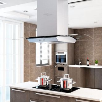 vidaXL Campana Extractora De Techo 90 Cm Acero Inoxidable 756 M&sup3;/h Led Vidaxl