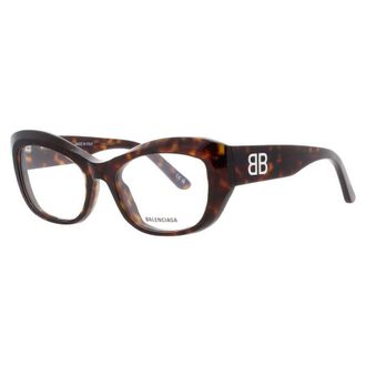 Balenciaga Ladies Brown Shield Eyeglass Frames Balenciaga-Bb0398O-002-54