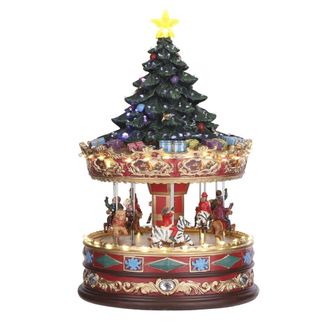 Luville Pueblo navide&ntilde;o carousel multicolor h35xb22xl22cm
