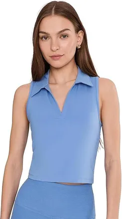 Beyond Yoga Sport Active Polo Tank Top Womens Clothing Wild Flower Blue : SM, Polyester/Spandex
