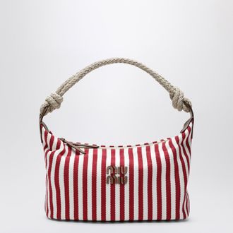 Miu Miu Ruby/Cognac striped canvas bag
