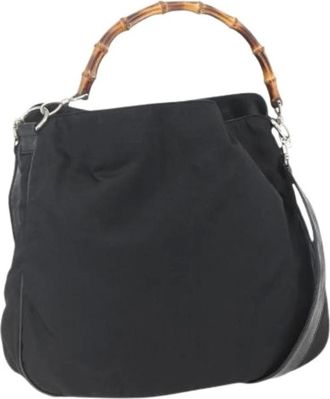 Gucci Pre-owned Shoulder Bags, female, Black, Size: ONE SIZE Pre-owned Nylon Shoulder Bag