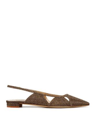 Arteana Savona Flat Ballerina Glitter in Camel at Nordstrom, Size 39.5