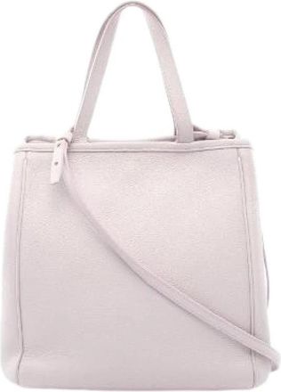 Celine Pre-owned Small Fold Cabas 2way Tote Bag - Dames - Vintage Handtas - Paars - ONE Size - Leer - Vintage