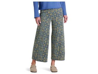 Toad&Co Chaka Wide Leg Crop Pants Womens Clothing True Navy Retro Print : MD (US 8-10) 25, Tencel/Spandex/Lyocell