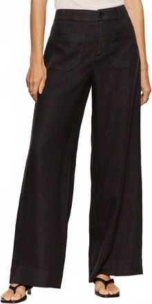 Sanctuary Linen Marine Pant In Black