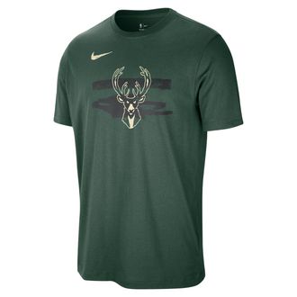 Nike Milwaukee Bucks Courtside Nike Mens NBA T-Shirt in Green | HV6756-323