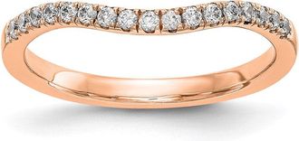 Diamond2Deal 14k Gold Lab Grown Diamond Wedding Band Ring 1/5Ct Clarity- VS Color- G-H