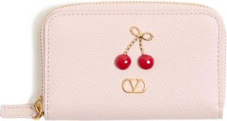 Valentino Garavani Portafoglio Cherryfic con zip - Rosa