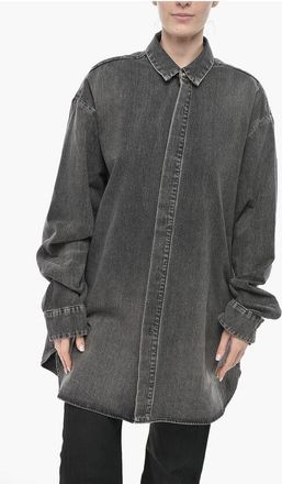 Fear of God Oversized Denim Shirt with Concealed Button Placket size Xs