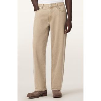 AllSaints Mullen Relaxed Straight Leg Jeans in Light Brown at Nordstrom, Size 28 X 32