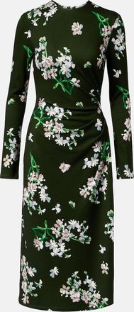 Erdem Draped floral midi dress