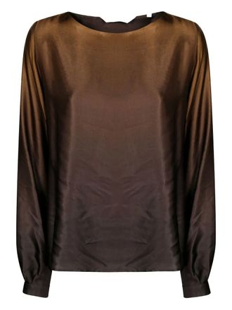 Robert Friedman satin top - women - Fabric - S - Brown