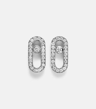Messika Move Uno 18kt white gold earrings with diamonds