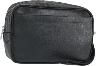 Louis Vuitton Pre-owned Taiga Clutch - Dames - Vintage Clutch - Zwart - ONE Size - Leer - Vintage