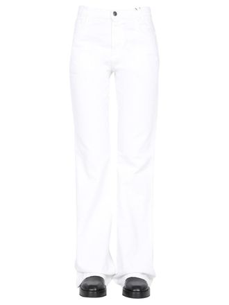 Raf Simons Flared Cotton Jeans - White