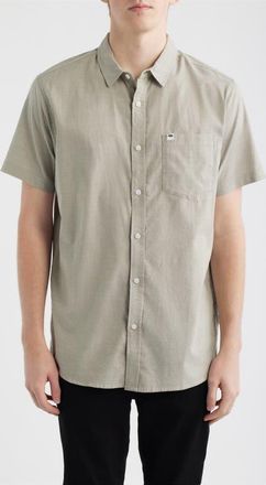 Rip Curl Classic Surf Ourtime Short Sleeve Cotton Button-Up Shirt in Surplus Green at Nordstrom, Size Xx-Large